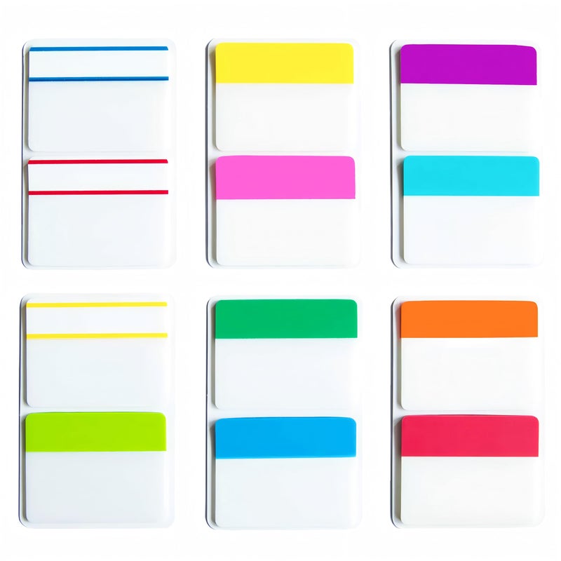 KICNIC 2 Inch Sticky Tabs Index Tabs 240 Pieces, Colored Reading Tabs Self Adhesive, Arrow Flags Pages Markers for Binder, Books, File Folders and Notebook [12 Colors] Writable, Repositionable - Image 1